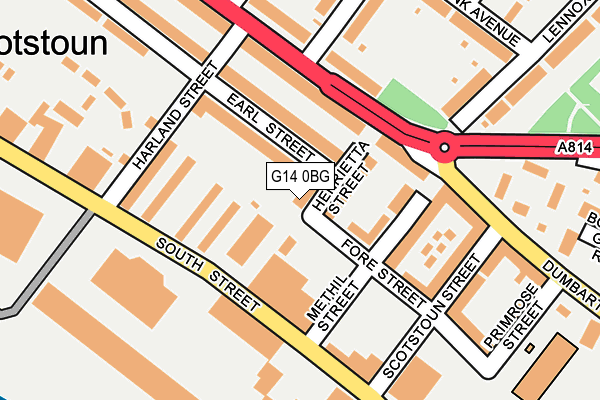 G14 0BG map - OS OpenMap – Local (Ordnance Survey)