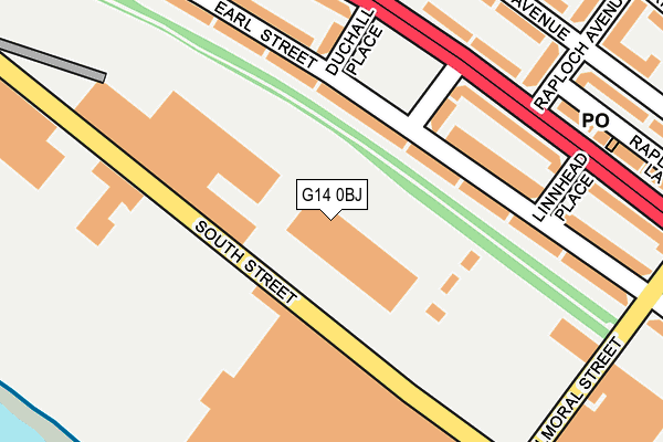 G14 0BJ map - OS OpenMap – Local (Ordnance Survey)