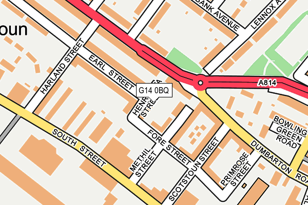 G14 0BQ map - OS OpenMap – Local (Ordnance Survey)