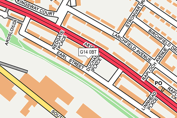 G14 0BT map - OS OpenMap – Local (Ordnance Survey)