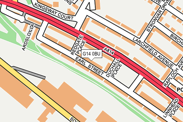 G14 0BU map - OS OpenMap – Local (Ordnance Survey)
