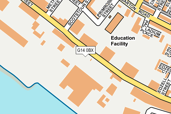 G14 0BX map - OS OpenMap – Local (Ordnance Survey)