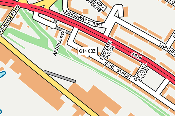 G14 0BZ map - OS OpenMap – Local (Ordnance Survey)