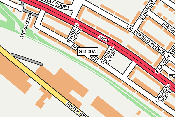 G14 0DA map - OS OpenMap – Local (Ordnance Survey)