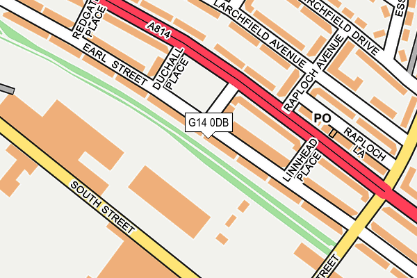 G14 0DB map - OS OpenMap – Local (Ordnance Survey)