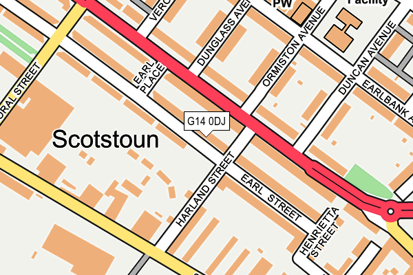 G14 0DJ map - OS OpenMap – Local (Ordnance Survey)