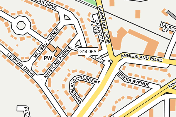 G14 0EA map - OS OpenMap – Local (Ordnance Survey)