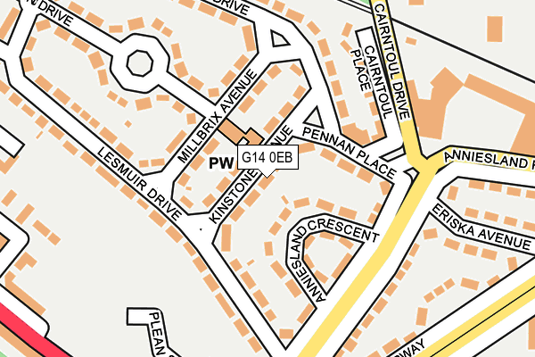 G14 0EB map - OS OpenMap – Local (Ordnance Survey)