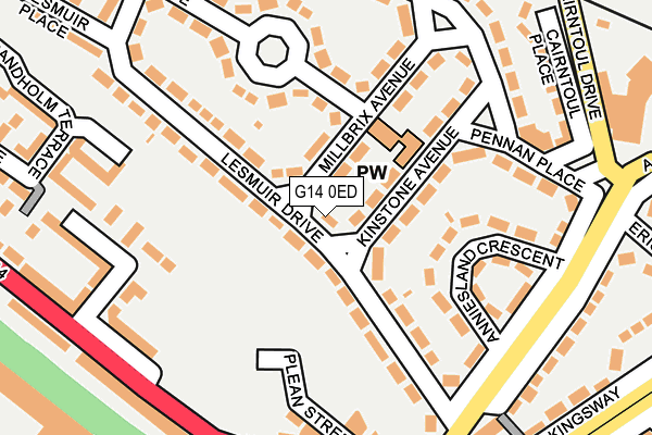 G14 0ED map - OS OpenMap – Local (Ordnance Survey)