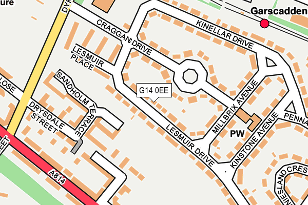 G14 0EE map - OS OpenMap – Local (Ordnance Survey)