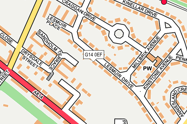 G14 0EF map - OS OpenMap – Local (Ordnance Survey)