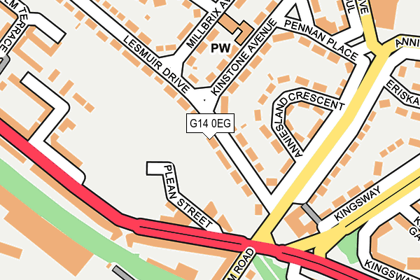 G14 0EG map - OS OpenMap – Local (Ordnance Survey)