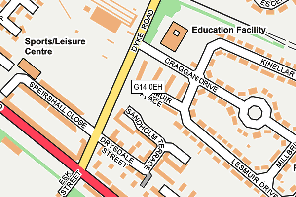 G14 0EH map - OS OpenMap – Local (Ordnance Survey)