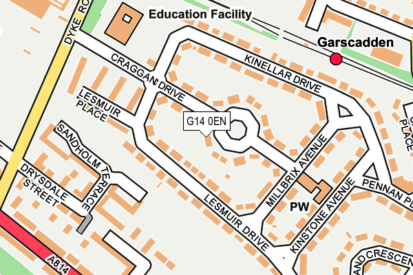 G14 0EN map - OS OpenMap – Local (Ordnance Survey)