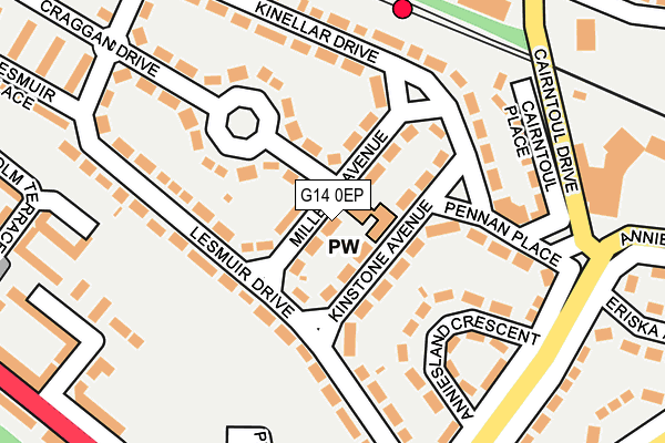 G14 0EP map - OS OpenMap – Local (Ordnance Survey)