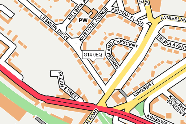 G14 0EQ map - OS OpenMap – Local (Ordnance Survey)