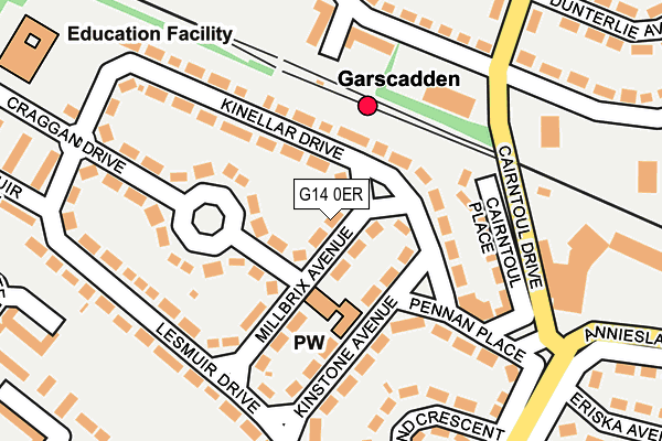 G14 0ER map - OS OpenMap – Local (Ordnance Survey)