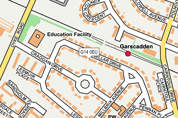 G14 0EU map - OS OpenMap – Local (Ordnance Survey)