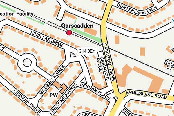 G14 0EY map - OS OpenMap – Local (Ordnance Survey)