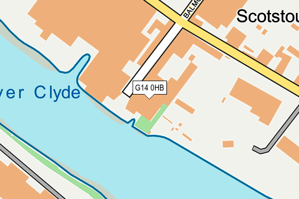 G14 0HB map - OS OpenMap – Local (Ordnance Survey)