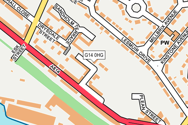 G14 0HG map - OS OpenMap – Local (Ordnance Survey)