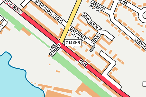 G14 0HR map - OS OpenMap – Local (Ordnance Survey)