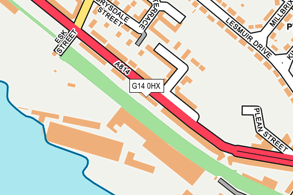 G14 0HX map - OS OpenMap – Local (Ordnance Survey)