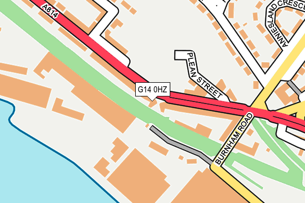 G14 0HZ map - OS OpenMap – Local (Ordnance Survey)