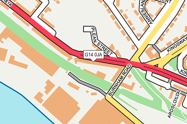 G14 0JA map - OS OpenMap – Local (Ordnance Survey)