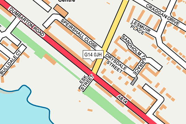 G14 0JH map - OS OpenMap – Local (Ordnance Survey)