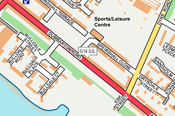 G14 0JL map - OS OpenMap – Local (Ordnance Survey)