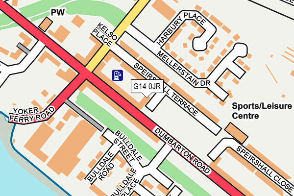 G14 0JR map - OS OpenMap – Local (Ordnance Survey)