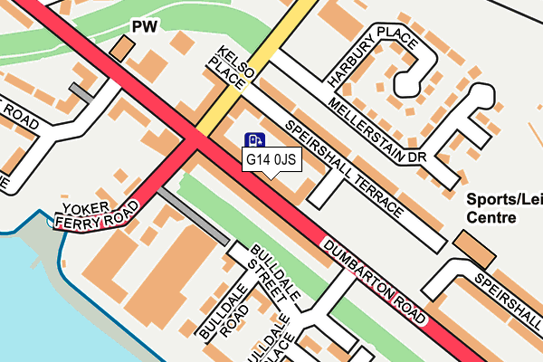 G14 0JS map - OS OpenMap – Local (Ordnance Survey)