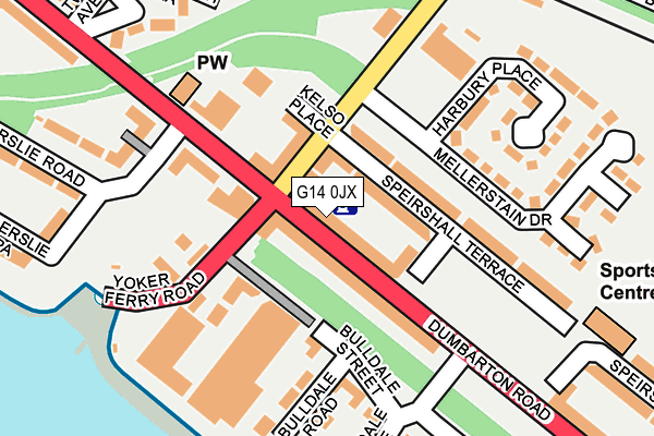 G14 0JX map - OS OpenMap – Local (Ordnance Survey)