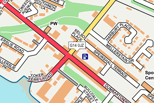 G14 0JZ map - OS OpenMap – Local (Ordnance Survey)