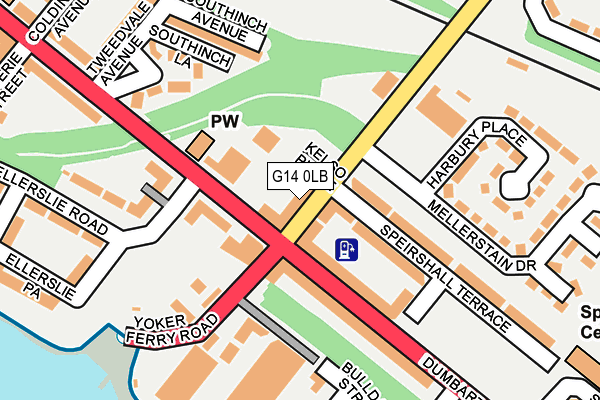 G14 0LB map - OS OpenMap – Local (Ordnance Survey)