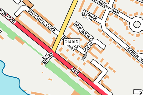 G14 0LD map - OS OpenMap – Local (Ordnance Survey)