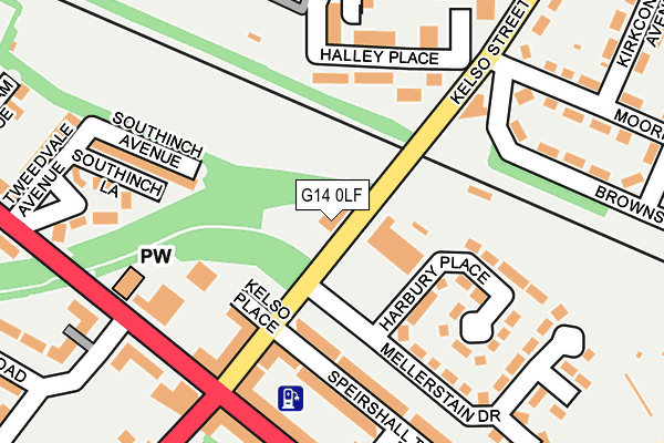 G14 0LF map - OS OpenMap – Local (Ordnance Survey)