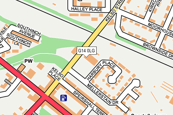 G14 0LG map - OS OpenMap – Local (Ordnance Survey)