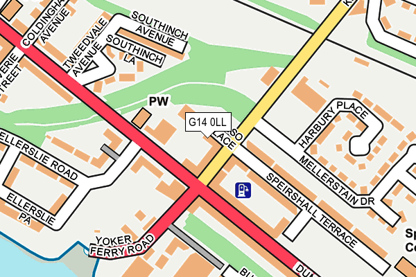 G14 0LL map - OS OpenMap – Local (Ordnance Survey)