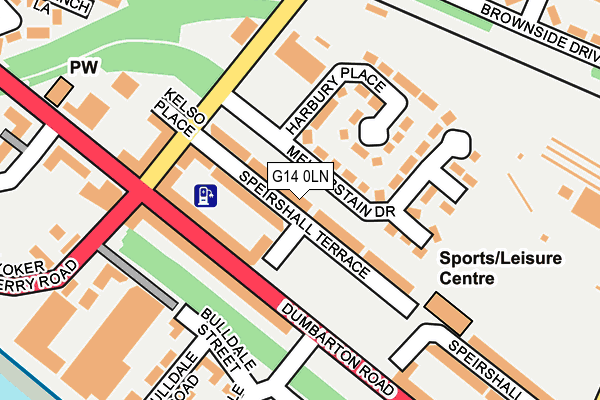 G14 0LN map - OS OpenMap – Local (Ordnance Survey)