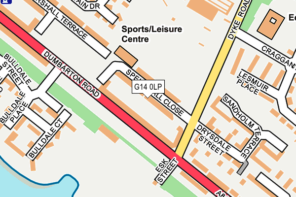 G14 0LP map - OS OpenMap – Local (Ordnance Survey)