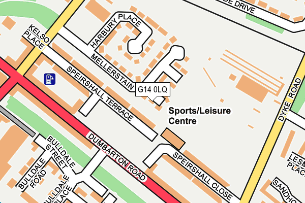 G14 0LQ map - OS OpenMap – Local (Ordnance Survey)