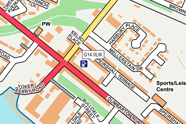 G14 0LW map - OS OpenMap – Local (Ordnance Survey)