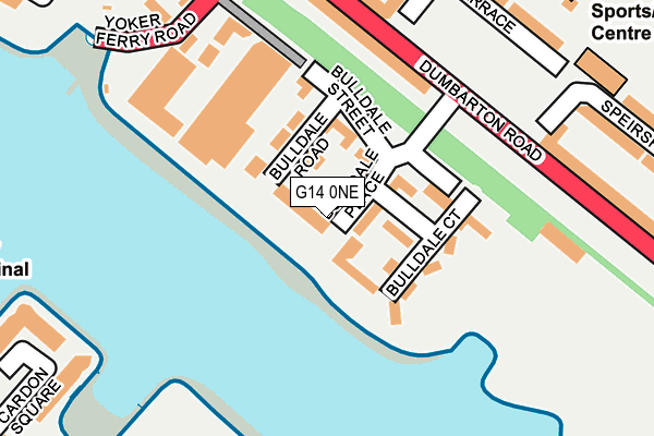 G14 0NE map - OS OpenMap – Local (Ordnance Survey)