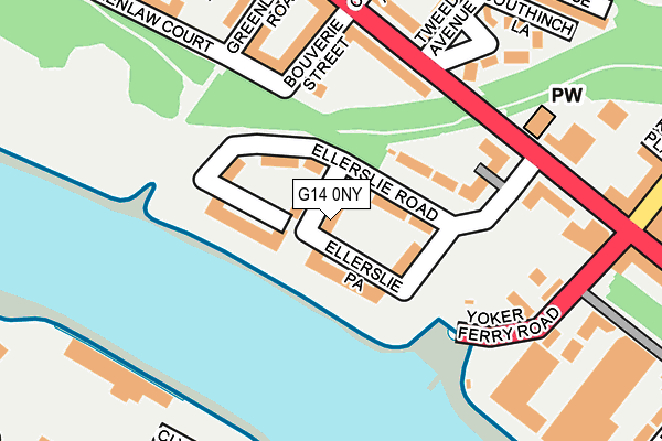 G14 0NY map - OS OpenMap – Local (Ordnance Survey)