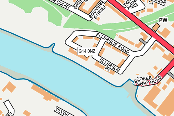 G14 0NZ map - OS OpenMap – Local (Ordnance Survey)