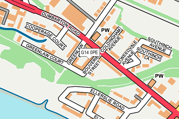 G14 0PE map - OS OpenMap – Local (Ordnance Survey)