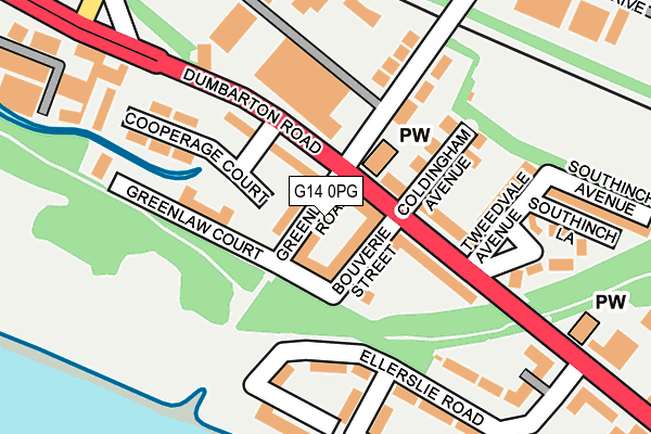 G14 0PG map - OS OpenMap – Local (Ordnance Survey)