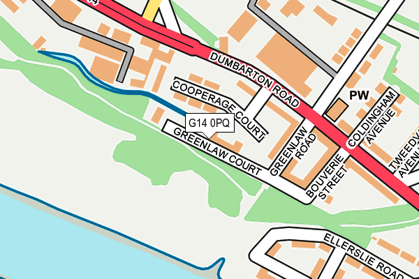 G14 0PQ map - OS OpenMap – Local (Ordnance Survey)